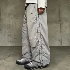 00sNIKE 極太 バギートラックパンツ ワイドレグ テック サイバー Y2K