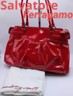 Salvatore Ferragamo ガンチーニ エナメル ハンドバッグのサムネイル