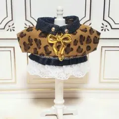 【10cmぬい服】レオパード柄ワンピース