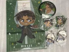 名探偵コナン グッズセット 服部平次 缶バッジ ラバスト クリアファイル