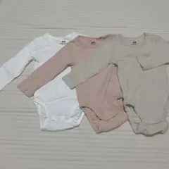 【美品】H&M オーガニックコットンロンパース 3枚セット 74㎝ 6-9M