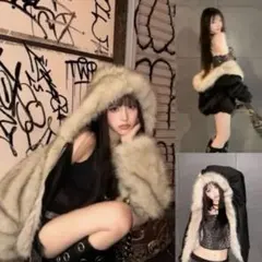 2way ファーアウター ワンホン 韓国 シズニルック コート リバーシブル