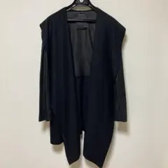 Raw+ ロータス ウール ノーカラー コート 袖レザー 36 - メルカリ