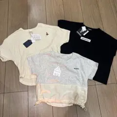 新品　アイボリー・ブラック Tシャツセット 110サイズ