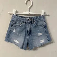 ZARA キッズダメージデニムショートパンツ 128cm