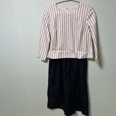 ストライプ 七部丈　パンツスーツ