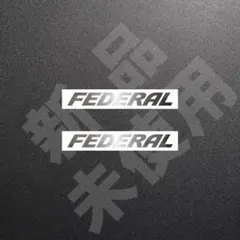 超高品質☆FEDERAL　フェデラル　ステッカー　シルバー　2枚　14×110