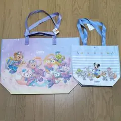 香港ディズニー　ダッフィー&フレンズ　エコバッグ　SとMサイズ　2枚組