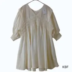 タグ付き KBF ケービーエフ 2WAYシャーリングチュニックワンピースONE