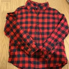 最終値下げ　ユニクロ　赤チェックシャツ　130