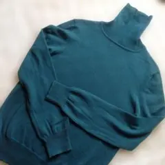 エディーバウアー＊タートルネックセーター＊青系＊S（日本のMサイズ相当）