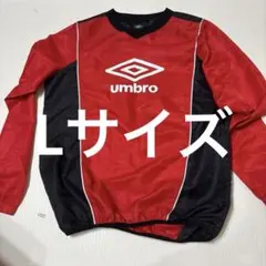 umbro 赤黒 ストライプ 長袖ピステ