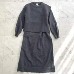 美品 アーバンリサーチドアーズ ニットセットアップ 洗える ロングワンピース