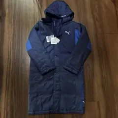 Puma フード付きベンチコート ネイビー/ブルー　160