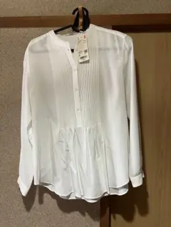 ユニクロ レーヨンピンタックプルオーバーブラウス S