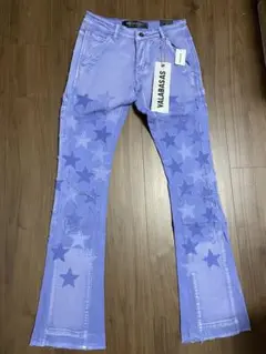 VALABASAS フレアデニム スター サイズ29 パープル 新品