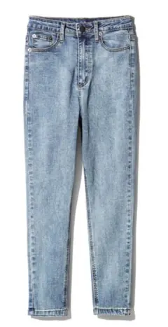 スキニーデニム ハイウエスト ライトブルー