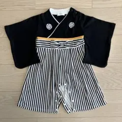 Aenak 袴ロンパース 男の子 サイズ80 黒