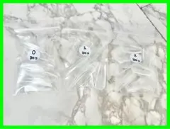 【新品未使用】 クリア ネイルチップ 0 1 2 90個 セルフネイル 練習用