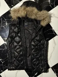 Nicole Club ファー付き黒ダウンジャケット