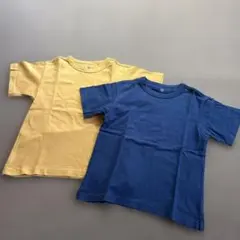 UNIQLO Tシャツ 120サイズ ネイビー・イエロー 2枚セット