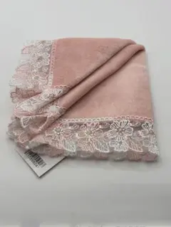 近沢レース店　シーズンタオルハンカチ　桜便り　ピーチ　チュールレース　新品未使用