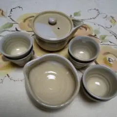 萩焼お煎茶セット新品未使用(８点セット)