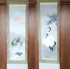 掛軸　錦鶏銀鶏鳥　舟越長嘉 掛軸 錦鶏銀鶏鳥 舟越長嘉 - メルカリ