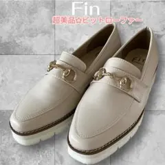 Fin ビットローファー 厚底 スクエアトゥ