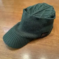 ALPHA INDUSTRIESニットワークキャップ深緑