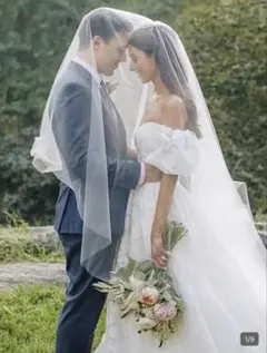 ホワイトウェディングベール ロングトレイン