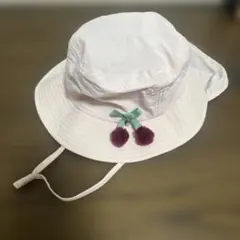 プティマイン　さくらんぼポンポン付きハット54cm