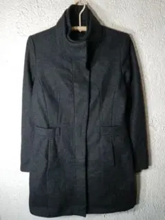 o7368　ザラ　ベーシック　レディース　コート　スタンドカラー　デザイン