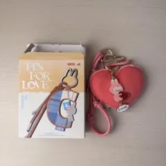 ラブブ PIN FOR LOVE イニシャル キーリング シークレットハート