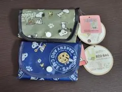 ① スヌーピー エコバッグ (マチ広タイプ) 2点セット