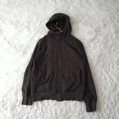 UNIQLO ユニクロ　フード付き裏ボアパーカーフルジップ Sフーディー紺