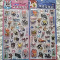 ディズニー☆ズートピア　ボンボンドロップシール　2枚