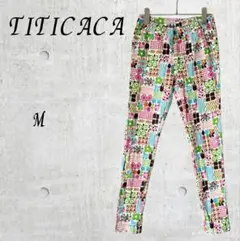 【TITICACA】美品 総ゴム スキニーパンツ 総柄 マルチカラー Mのサムネイル