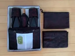 和装雨コート二部式コーディネート3点セット(雨コート・折りたたみ傘・時雨下駄)