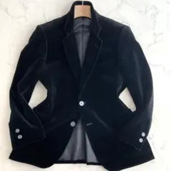 【最小サイズ】ニーディックベルベット　ブラック　漆黒　テーラードジャケット