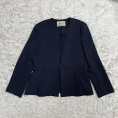 ユナイテッドアローズ　ノーカラージャケット　ネイビー　L 40