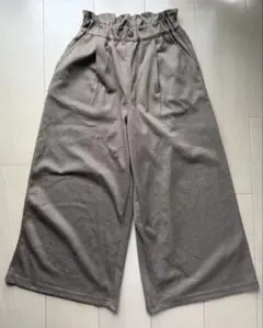 Navy 千鳥格子柄 ワイドパンツ 150cmのサムネイル
