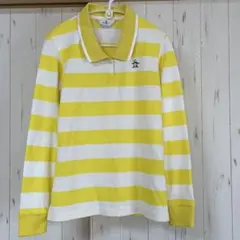Munsingwear マンシングウェア　ストライプ　長袖ポロシャツ／Mのサムネイル