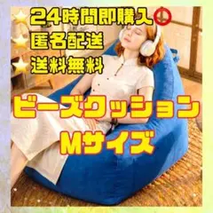 ✨新品✨ ビーズクッション 特大 一人掛け ソファ 洗えるカバー 軽量 Mサイズのサムネイル