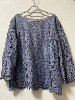 PISANO レース 半袖 トップス ブルー LLサイズ - メルカリ