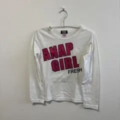 ANAP GIRL ロゴ ロンT 長袖Tシャツ XS ホワイト