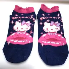 Hello Kitty アンクルソックス ネイビー ピンクのサムネイル
