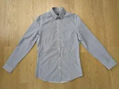 H&M　EASY IRON　ストライプシャツ　ブルー