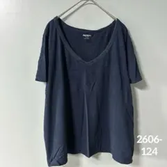 オールドネイビー 半袖 Vネック Tシャツ 紺 XL 綿 デイリーのサムネイル