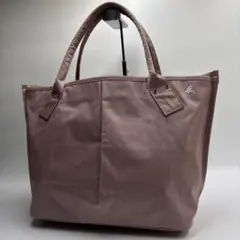 美品✨アニエスベー トートバッグ ナイロン ピンク ロゴ A4◎